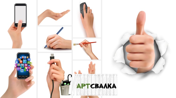Жесты руками вектор | Hand gestures vector